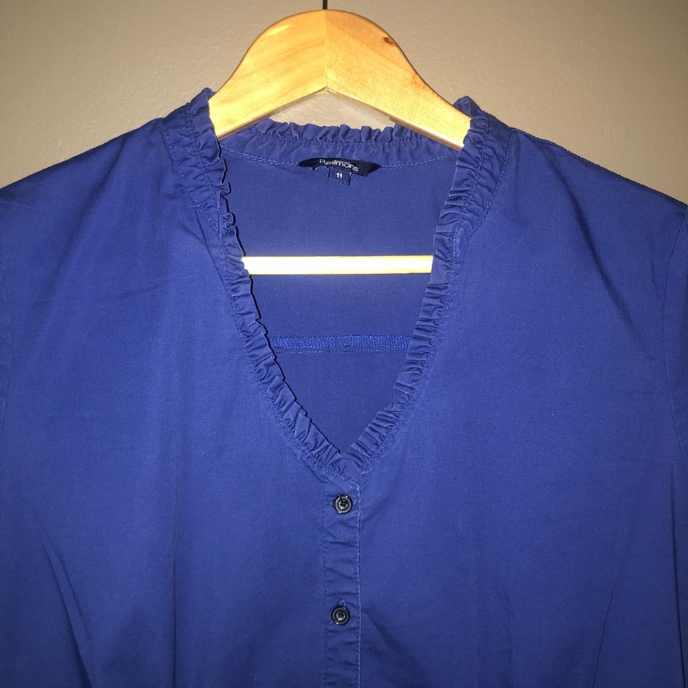 Short sleeve cotton blouse